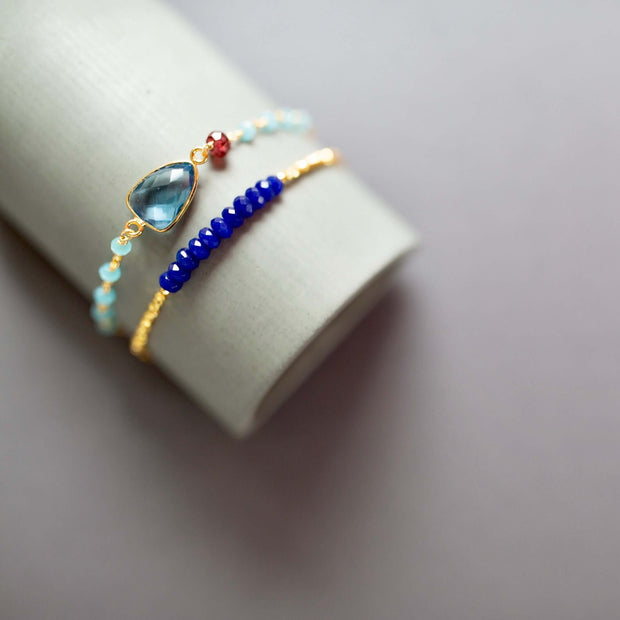 London Blue Quartz Adjustable Bracelet