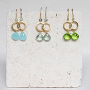 The Airie Earring - Green Amethyst Silver