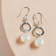 The Airie Earring - White Chalcedony Gold