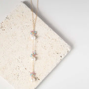 Pearl and Aquamarine Quartz Necklace