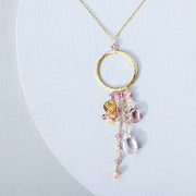 The Ammil Necklace - Rose Pink Gemstones