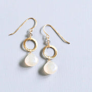 The Airie Earring - White Chalcedony Silver