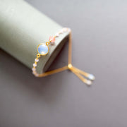 Opal Quartz Adjustable Gemstone Bracelet