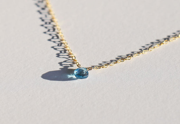London Blue Topaz Short Gemstone Necklace