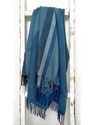 100% Baby Alpaca Throw - Blue Lagoon