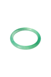 Pond — Cyan Skinny Round Jade Stone Bangle