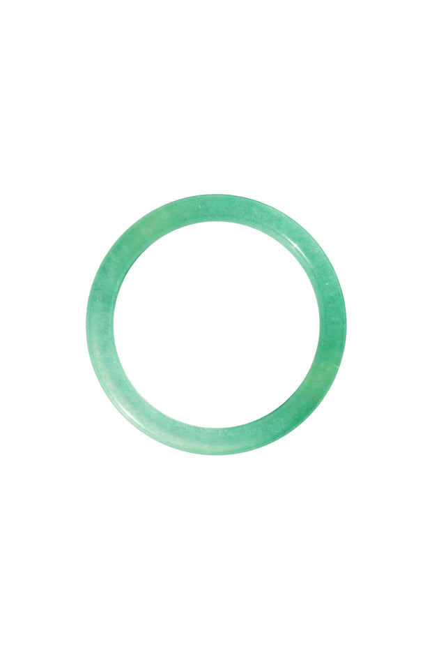 Pond — Cyan Skinny Round Jade Stone Bangle