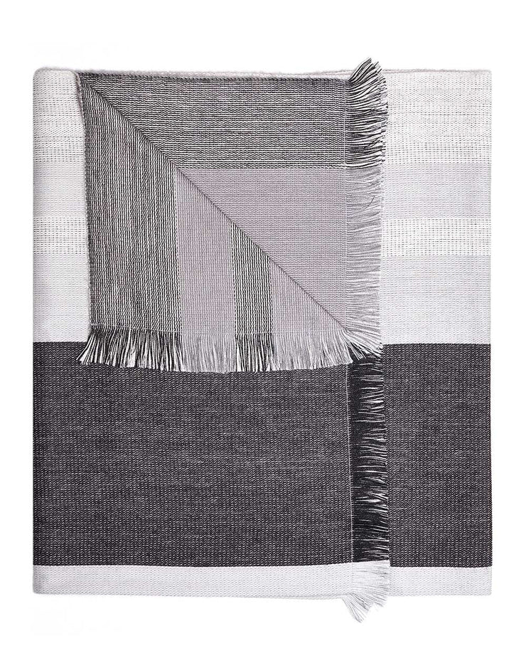 Reversible  Alpaca Throw Blanket - Monochrome