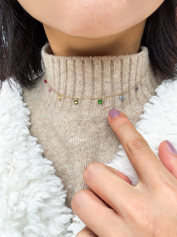 Lilian — Rainbow Zircon Necklace