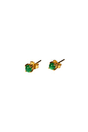seree Atelier | Remi — Imperial Green Jade Stud Earrings