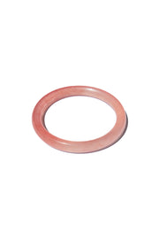 Blush skinny — Pink skinny round jade stone bangle