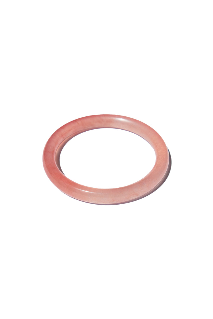 Blush Skinny — Pink Skinny Round Jade Stone Bangle