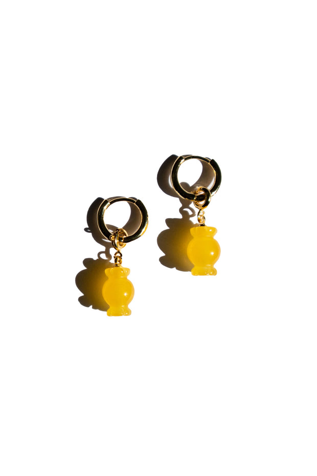 Bonbon — Jade stone charm earrings