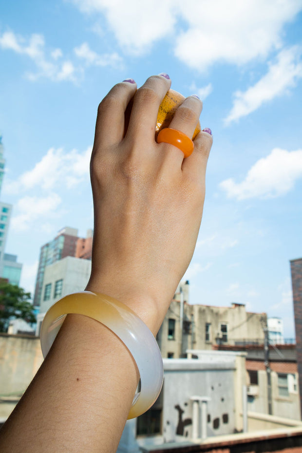 Mandarin — Orange Jade Stone Ring