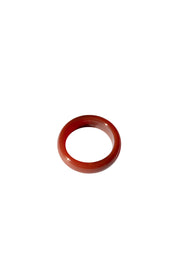 Persimmon — Dark Orange Jade Stone Ring