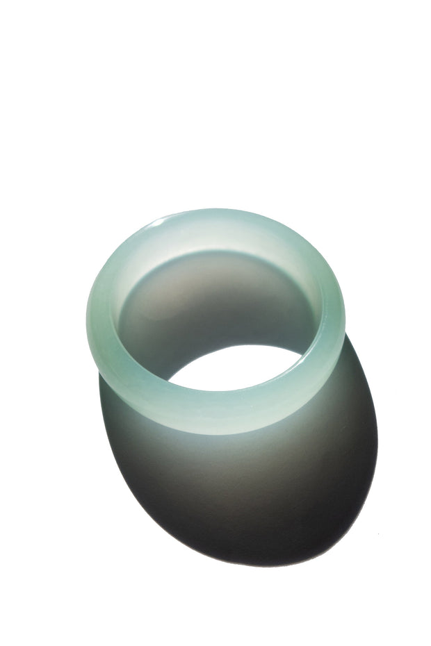 Silk collection | Lemonade — Light cyan jade stone bangle