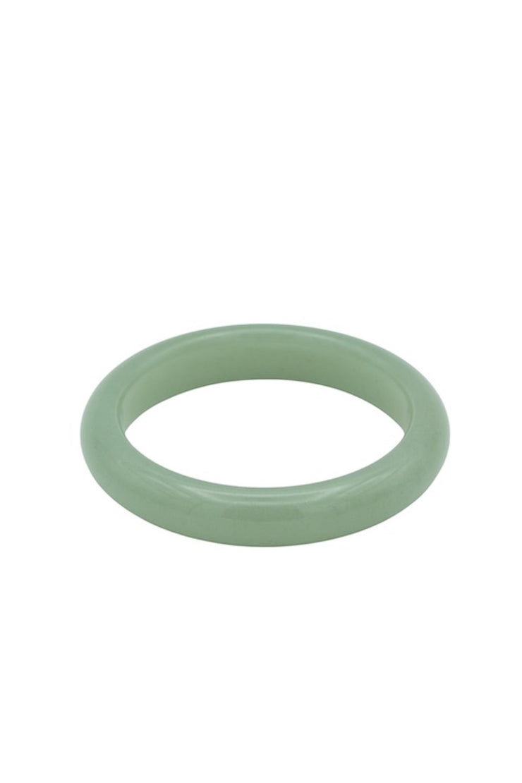 Smoke — Opaque Green Jade Stone Bangle