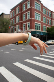 Tennis — Opaque green jade stone bangle