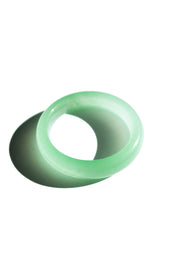 Silk collection | Agave — Classic cyan jade stone bangle