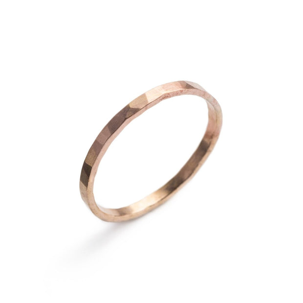 Faceted Gold-Filled Stacking Ring