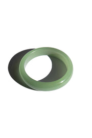 Smoke — Opaque green jade stone bangle