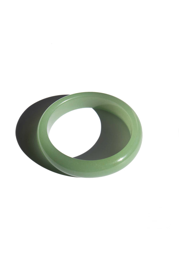 Smoke — Opaque green jade stone bangle