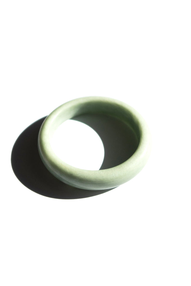 Tennis — Opaque green jade stone bangle