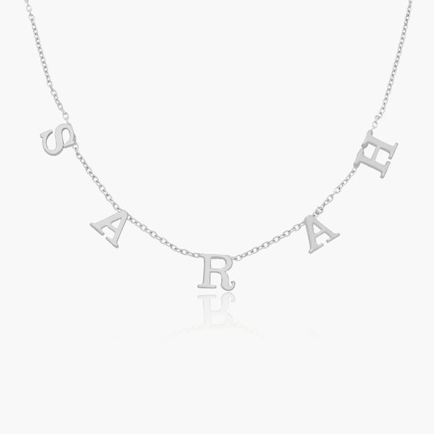 Tiny Spaced Out Name Necklace