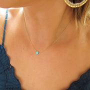 Short Gemstone Necklace - Turquoise
