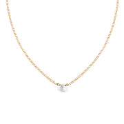 White Topaz Short Gemstone Necklace