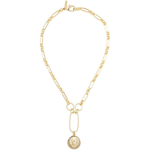 Zoe Lion Medallion Lariat