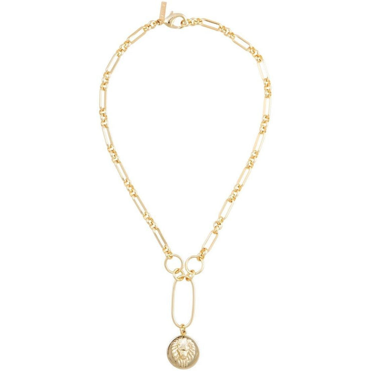 Zoe Lion Medallion Lariat