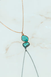 Blue Diamond Slice Necklace