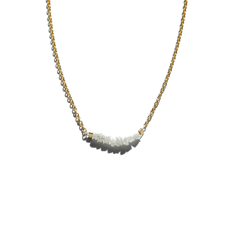 White Rough Diamond Necklace