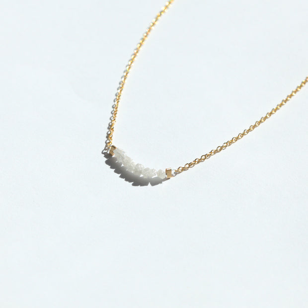 White Rough Diamond Necklace