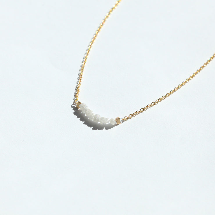 White Rough Diamond Necklace