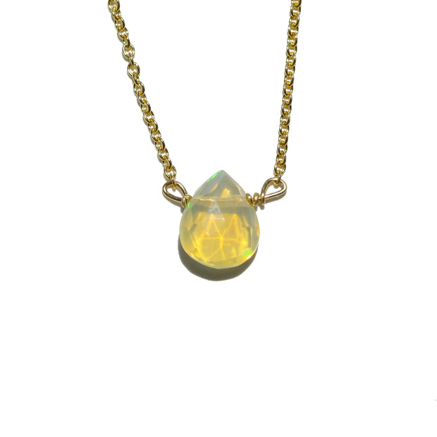 Fire Opal Little Gemstone Necklace