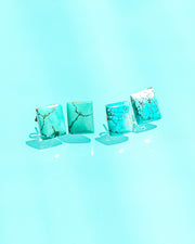 Turquoise Gemstone Studs- Warm & Earthy