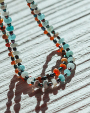 Opal and Black Pearl Gemstone Necklace