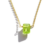Peridot Emerald Cut Necklace