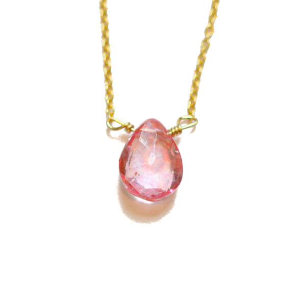 Pink Topaz Little Gemstone Necklace