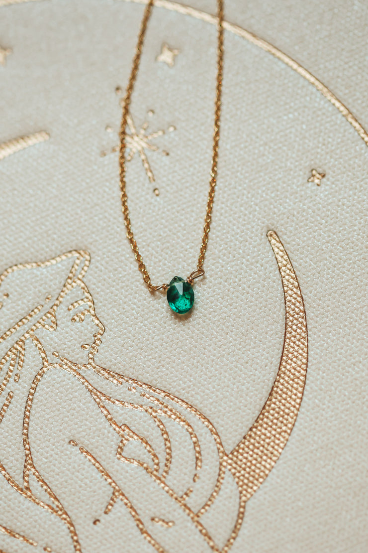 Emerald Little Gemstone Necklace