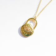 Gold Protector Charm Necklace