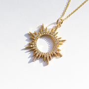 Diamond Sun Burst Necklace