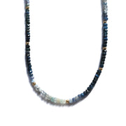 Ombre Sapphire Moon Cycle Necklace
