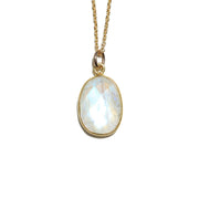 MOONSTONE ROSE CUT NECKLACE