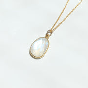 MOONSTONE ROSE CUT NECKLACE